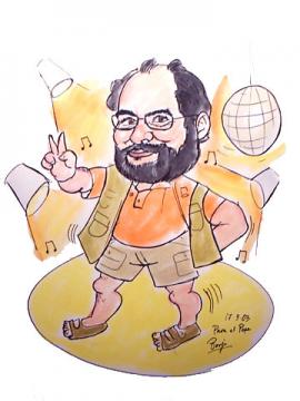 Caricatura hecha por mi colega Borja en el ao 2003.