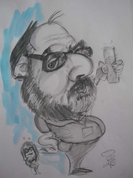 Mi caricatura hecha por Jorge Ganderatz